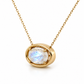 585 Gelbgold Kette mit Mondstein Anhänger – 1,57 ct – 42 cm