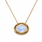 585 Gelbgold Kette mit Mondstein Anhänger – 1,57 ct – 42 cm