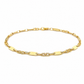 Goldarmband 585 Gelbgold massiv mit Karabinerverschluss