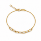 Paperclip Armband 585 Gelbgold längenverstellbar 17–19 cm