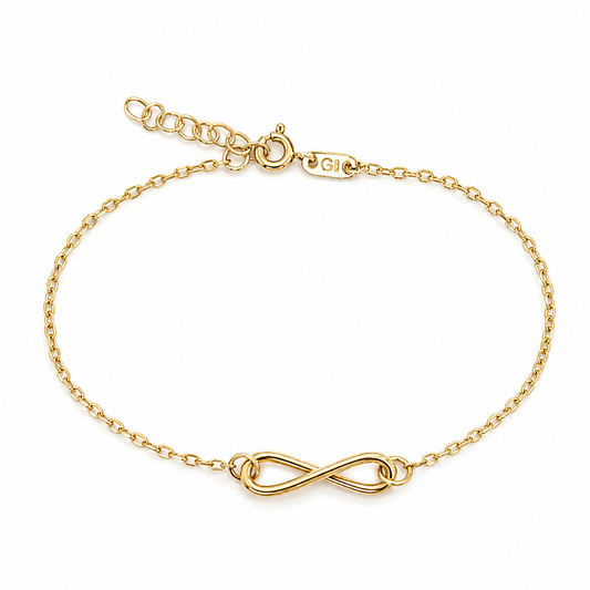 Goldarmband 585 Gelbgold mit Infinity-Motiv