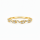 Geschwungener Zirkonia Ring aus 585er Gelbgold