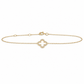 Kleeblatt Armband 585 Gelbgold mit Brillanten Frontansicht