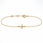 Brillantarmband Kreuz aus 585 Gelbgold Frontansicht