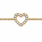 Damen Herzarmband 750 Gelbgold mit Brillanten am Handgelenk getragen