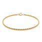 Damen Kordelarmband aus 585 Gelbgold 1,8 mm breit in Frontansicht