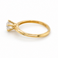 Zirkonia Solitärring aus 585 Gelbgold in Seitenansicht