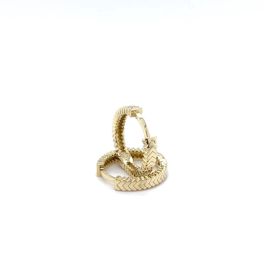 Creolen 585/-Gold Zackenmuster