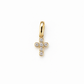 Kreuzanhänger 585/- Gelbgold mit Zirkonia