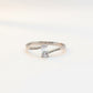 925 Sterling Silber Ring mit rechteckigem Zirkonia