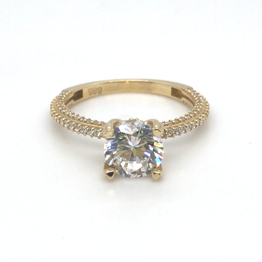 Ring 585/-Gelbgold Zirkonia