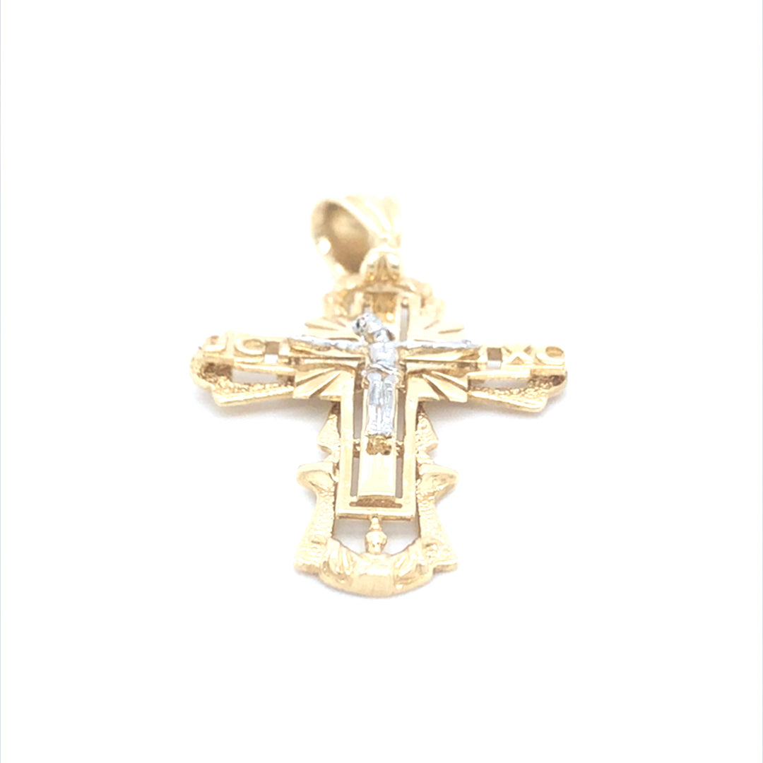 585/- Gold Kreuz Anhänger