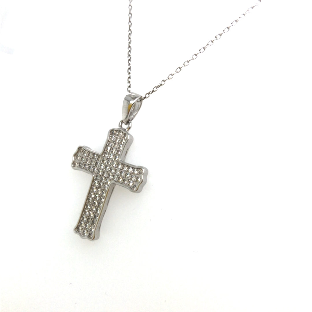 925/- Silber Kreuz mit Kette