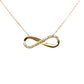 Kette 585/-Gold Infinity Zirkonia