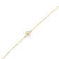 585 Gelbgold Armband mit Kleeblatt & Zirkonia – 17,5–19,5 cm