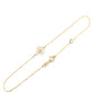585 Gelbgold Armband mit Kleeblatt & Zirkonia – 17,5–19,5 cm