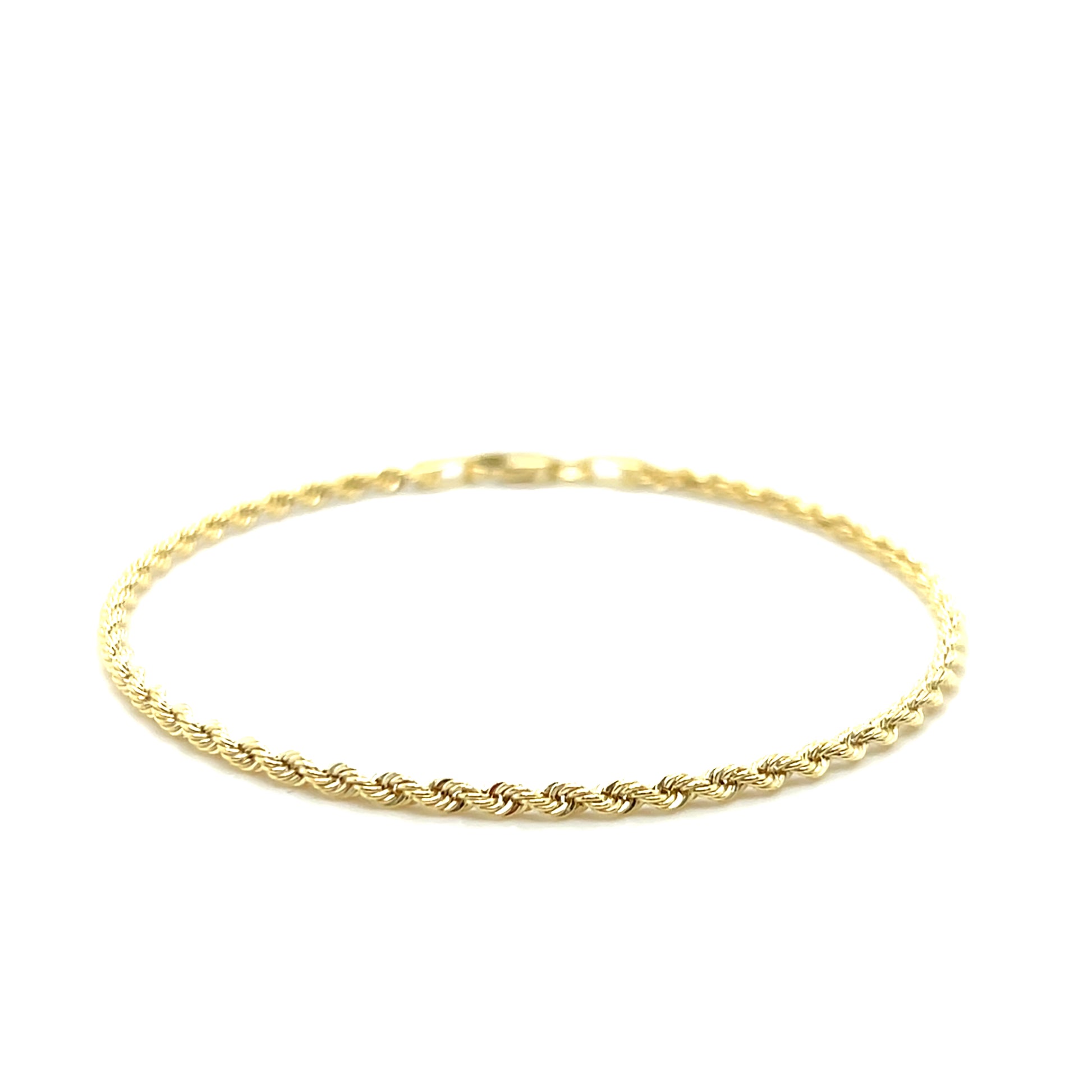 Filigranes Damen-Kordelarmband aus 585 Gold, 18,5 cm lang und 1,4 mm breit