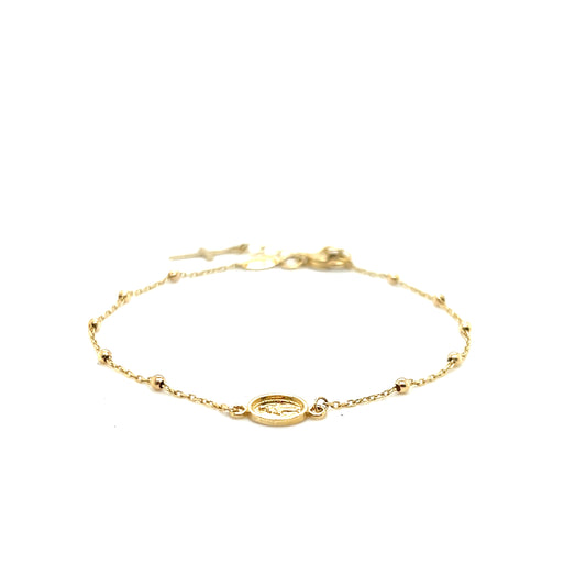 Armband 585 Gold mit Maria-Kreuzanhänger – Juwelier Zero Meile Hamburg
