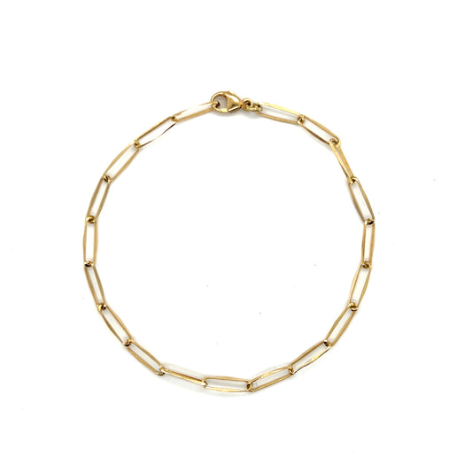 Armband 585/-Gold Büroklammermuster