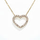 Offener Herzanhänger aus Gold mit funkelnden Steinen