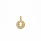Anhänger 585 Gelbgold Fatima Hand rund – filigran (15 mm)