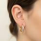 585 Gold Creolen Bicolor 31 mm – Gelb- & Weißgold Damen & Unisex Ohrringe