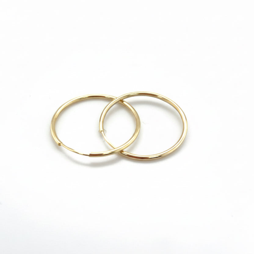 585 Gold Creolen 20 mm – Damen & Unisex Ohrringe