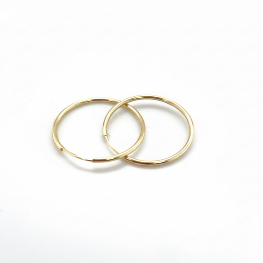 585 Gold Creolen 20 mm – Damen & Unisex Ohrringe