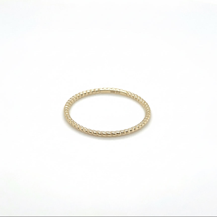 Ring 585 Gelbgold Kugelring – Feiner Beaded Ring schlicht & elegant
