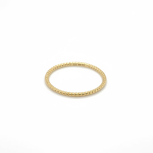 Ring 585 Gelbgold Kugelring – Feiner Beaded Ring schlicht & elegant