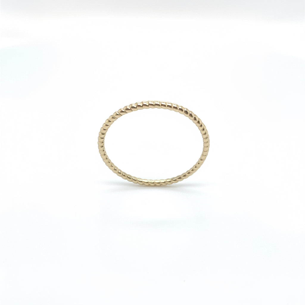 Ring 585 Gelbgold Kugelring – Feiner Beaded Ring schlicht & elegant