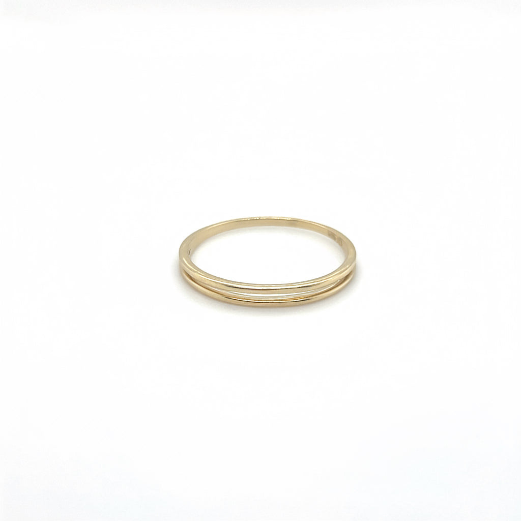 Ring 585 Gelbgold – Doppeloptik Ring filigran