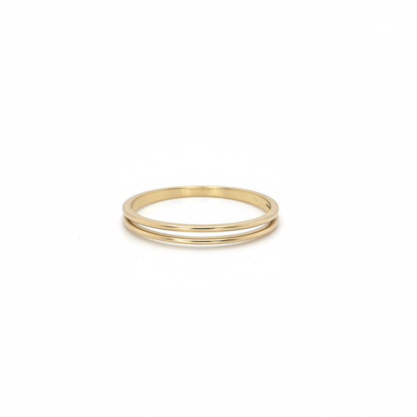 Ring 585 Gelbgold – Doppeloptik Ring filigran