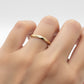 Ring 585 Gelbgold facettiert – Geometrischer Damenring