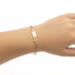 585 Gelbgold Kinderarmband Figaro mit Gravurplatte
