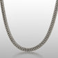 Massive Silberkette 925 rhodiniert – 5 mm geflochtene Kette, kantiges Design Unisex