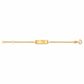Babyarmband aus 585 Gelbgold mit verzierter Gravurplatte und Panzermuster