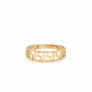 Damenring 585 Gelbgold mit geometrischem durchbrochenem Muster in Frontansicht