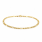 Figaroarmband aus 585 Gelbgold 19,5 cm in schräger Ansicht