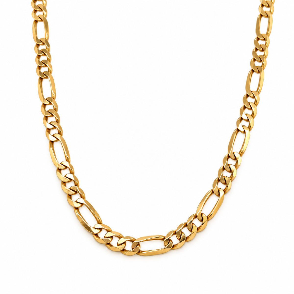 Massive Figarokette aus 585 Gelbgold 45 cm 5,5 mm
