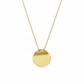 Gravurkette aus 585 Gelbgold mit runder Gravurplatte 15 mm in Frontansicht