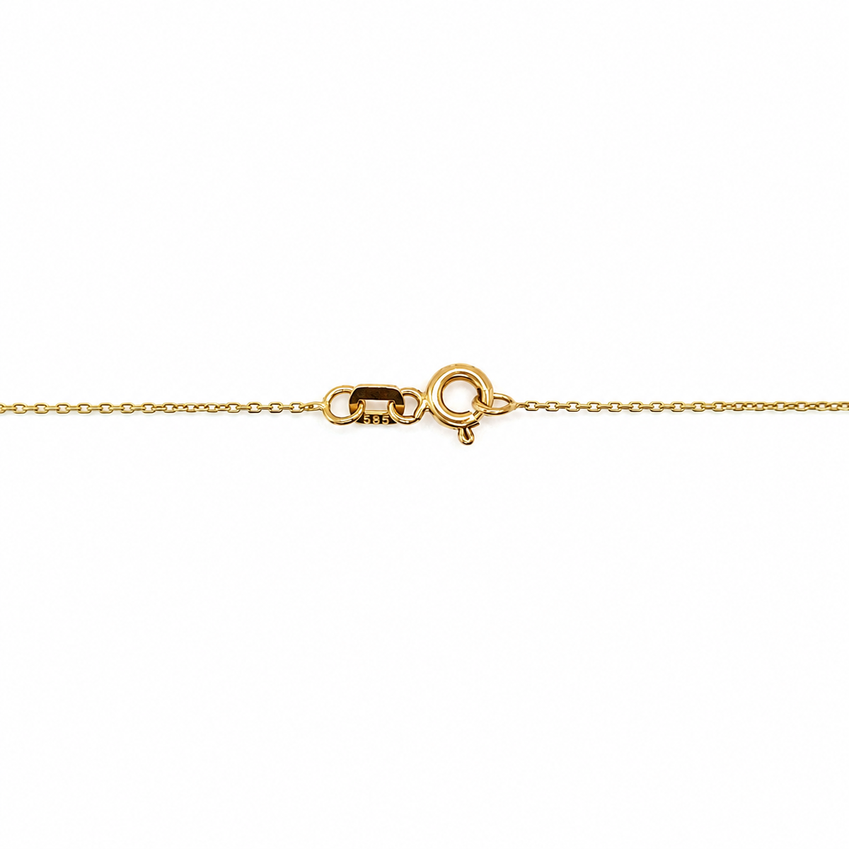Verschluss der 42 cm Ankerkette aus 585 Gelbgold