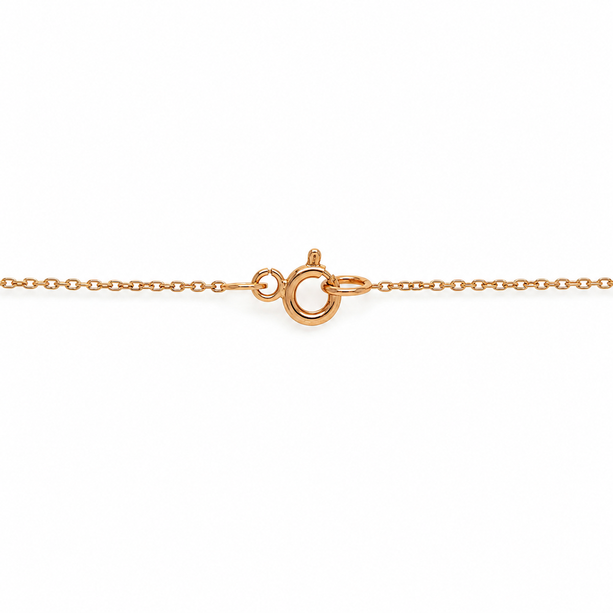 42 cm Kette aus 585 Roségold mit Federringverschluss – Detailansicht