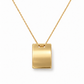 Kette mit rechteckiger Gravurplatte aus 585 Gelbgold