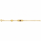 Kinderarmband 585/- Gelbgold mit Gravurplatte Panzermuster 