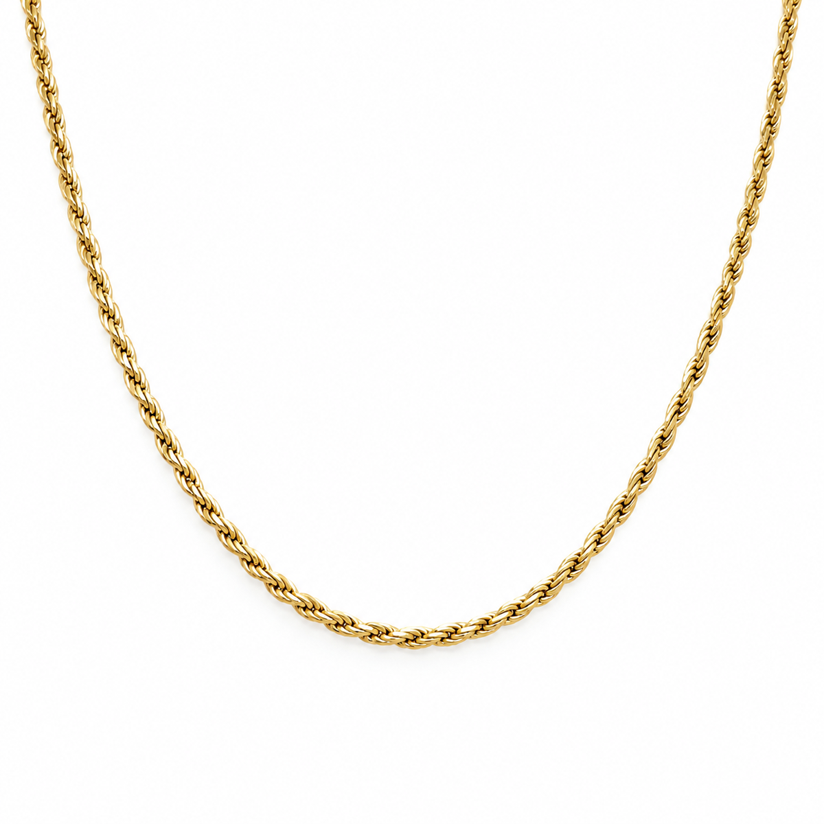 Kordelkette aus 585 Gold mit gedrehtem Kordelmuster und 1,5 mm Breite