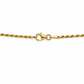 Kordelkette aus 585 Gold mit Karabinerverschluss – Detailansicht