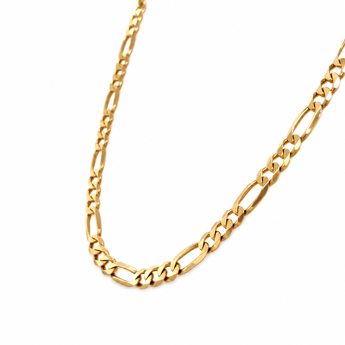 585 Gold Figarokette massiv mit klassischem Figaro Muster