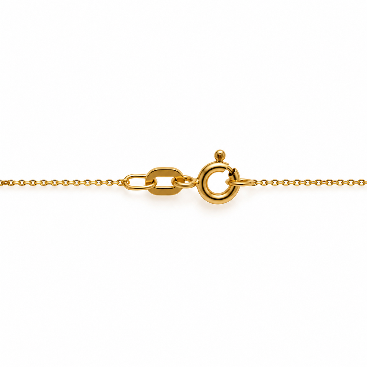 Federringverschluss einer 45 cm langen Kette aus 585 Gelbgold