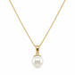 Perlenkette aus 585 Gelbgold mit Süßwasserzuchtperle 7–8 mm in Frontansicht